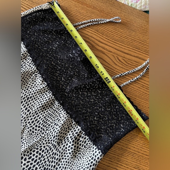 Secret Treasures Vintage Black and White Polka Dot Slip Dress L Fits S-M best - Picture 3 of 10